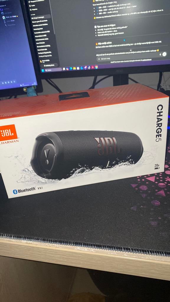 Jbl box charge 5 + ingebouwde powerbank, Audio, Tv en Foto, Luidsprekerboxen, Ophalen, Zo goed als nieuw, Minder dan 60 watt, JBL