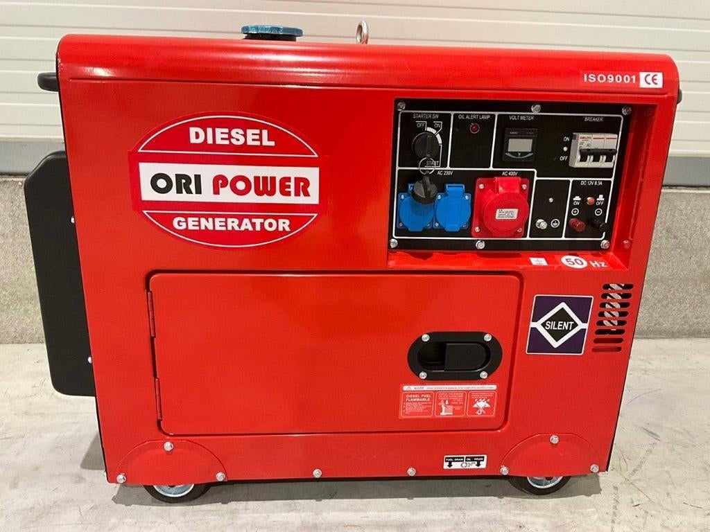 Stroomgroep/generator Diesel 6500w nieuw 24Mnd Garantie, Neuf, 5 à 10 kVA, Enlèvement ou Envoi, Démarrage électrique