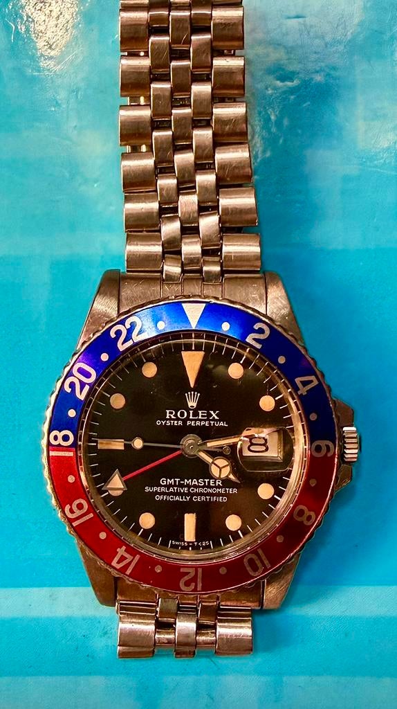 Rolex gmt pepsi 1675 full set, Antiquités & Art, Antiquités | Email, Enlèvement ou Envoi