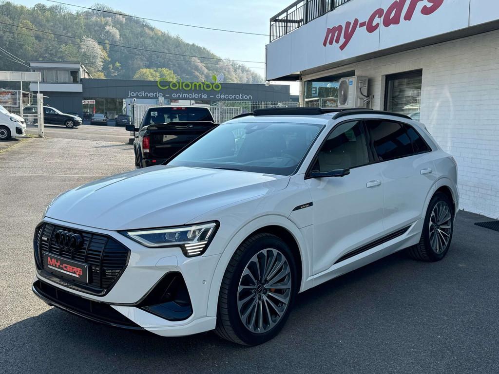 Audi Q8 e-tron E-TRON 55 ÉLECTRIQUE PANO GPS CUIR LED FULL, Auto's, Audi, Gebruikt, Zwart, USB, 408 pk