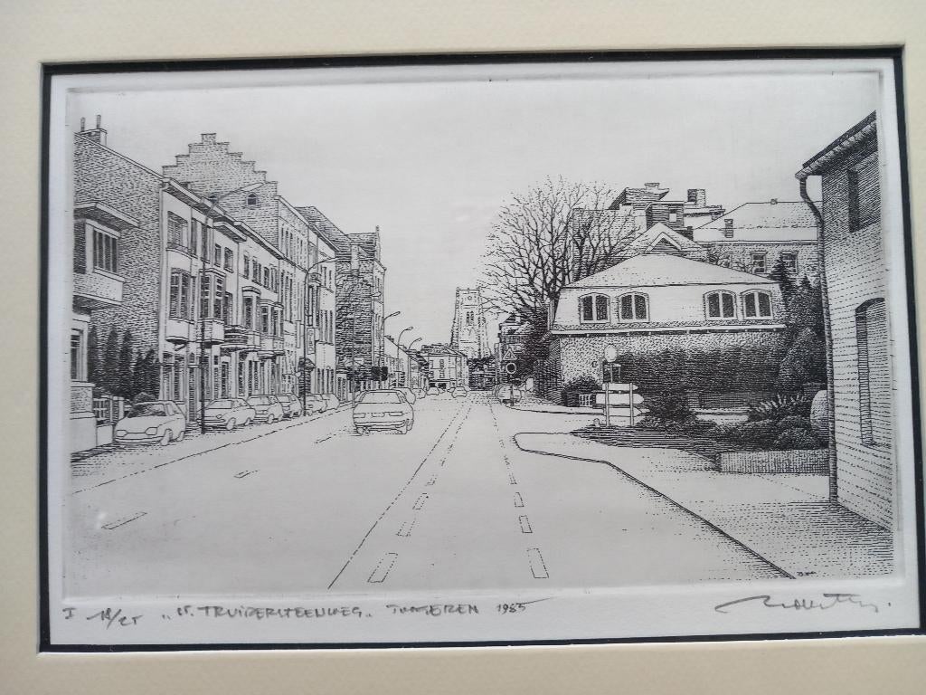 Ets Hub Baerten Tongeren, Antiek en Kunst, Kunst | Etsen en Gravures, Ophalen