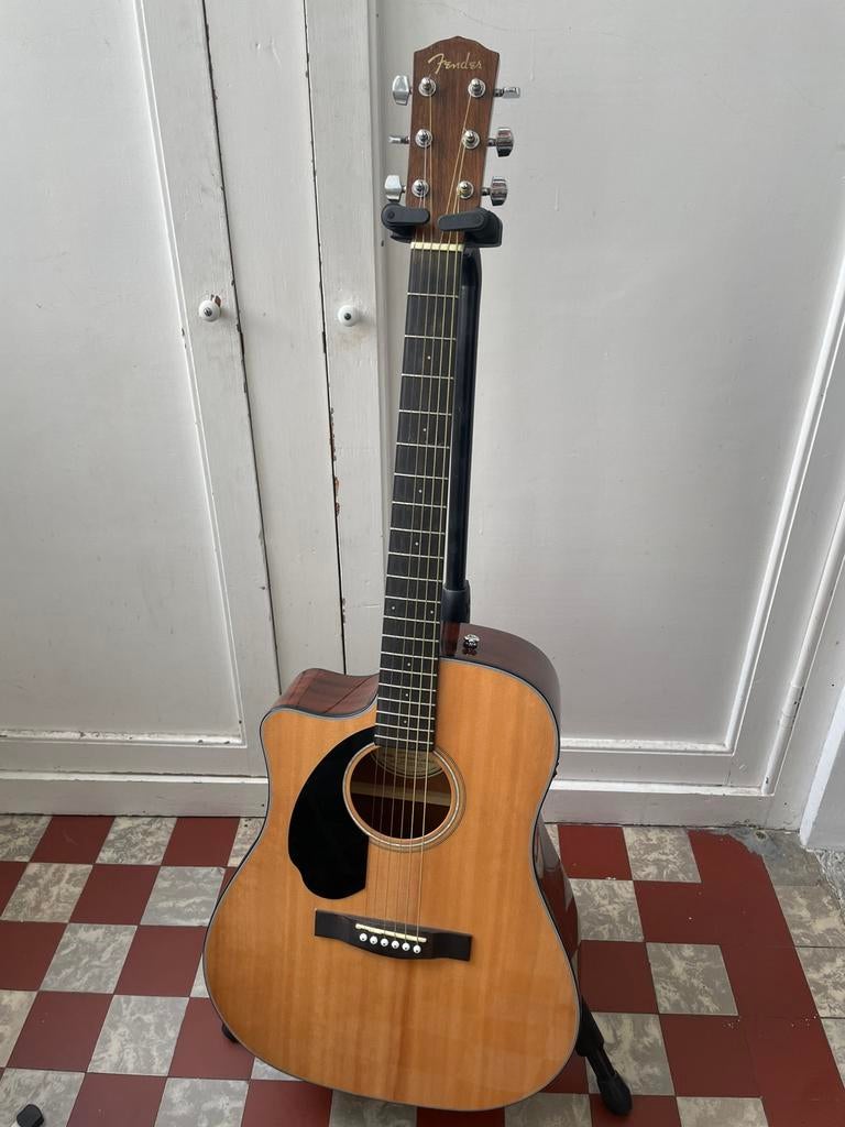 Fender cd60sce linkshandige gitaar lefty akoestische gitaar, Ophalen, Gebruikt, Western- of Steelstringgitaar