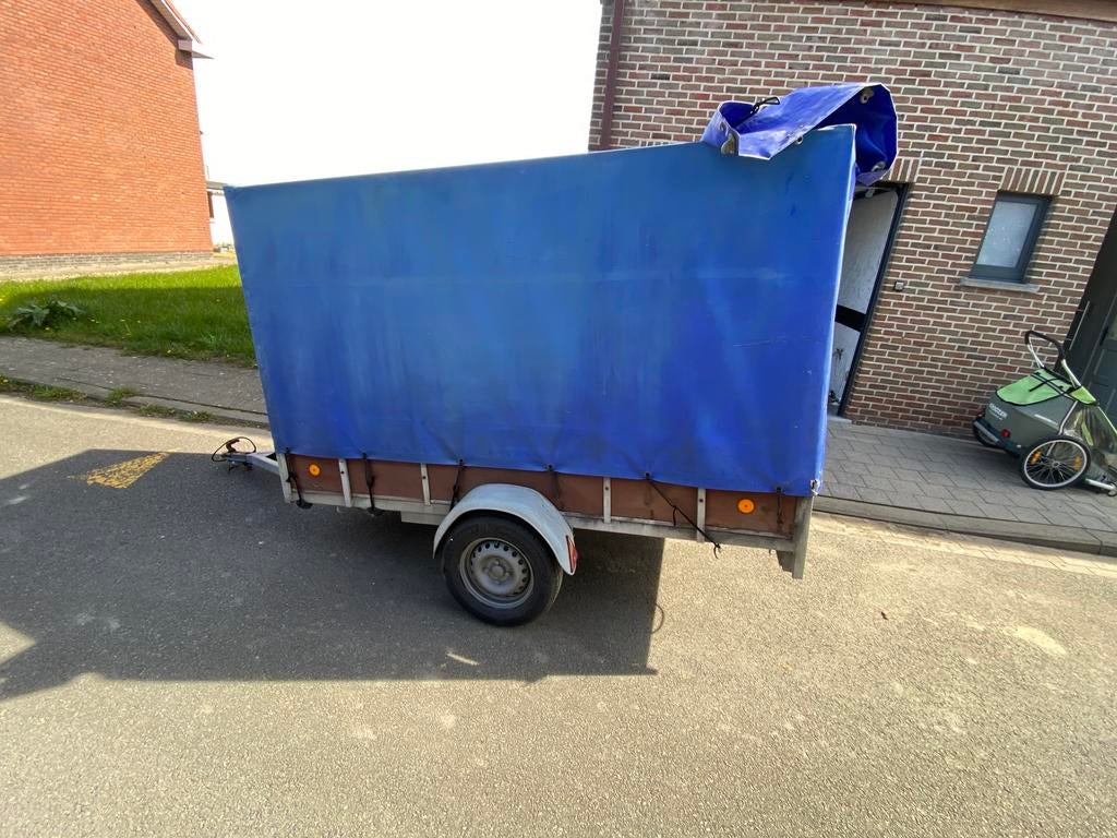 Aanhangwagen met huif, Auto diversen, Aanhangers en Bagagewagens, Ophalen, Gebruikt