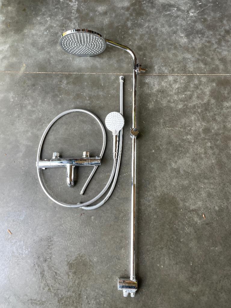 Hansgrohe thermostatische regendouche – compleet, Doe-het-zelf en Bouw, Sanitair, Ophalen, Gebruikt, Chroom, Douche