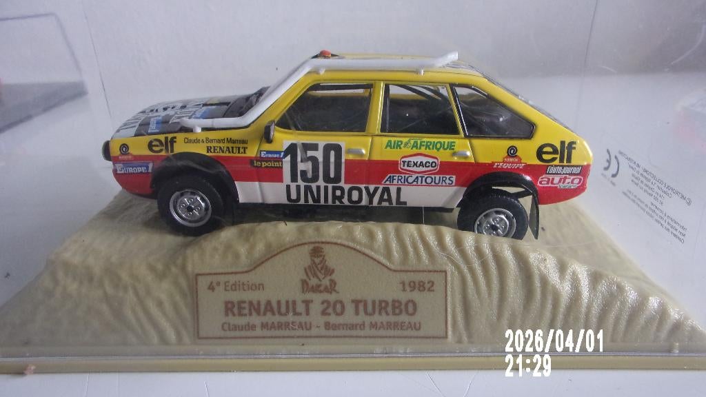 RENAULT 20 TURBO MARREAU Fres DAKAR 82.NOREV 1/43 COMME NEUF, Ophalen of Verzenden, Zo goed als nieuw, Auto, Norev