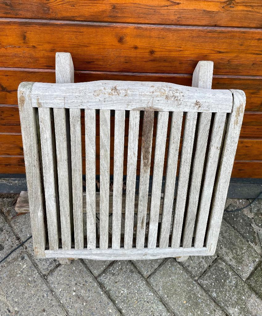 Kleine tuintafel/voetsteun, Tuin en Terras, Tuintafels, Ophalen, Gebruikt, Vierkant, Teakhout