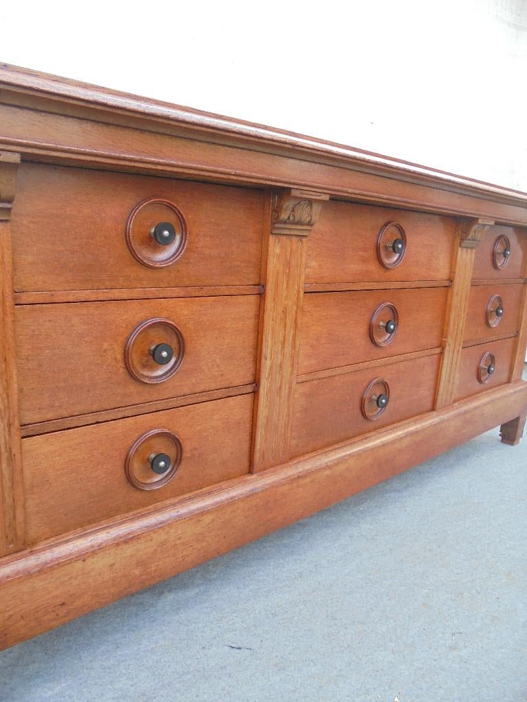 Prachtige antieke toonbank ladekast winkelkast keukeneiland, Antiek en Kunst, Antiek | Meubels | Kasten, Ophalen of Verzenden