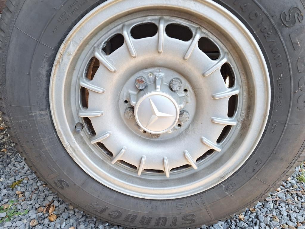 Originele Mercedes kroonkurk barock velgen 14 inch, Auto-onderdelen, Banden en Velgen, Ophalen, 14 inch, Gebruikt, Velg(en)