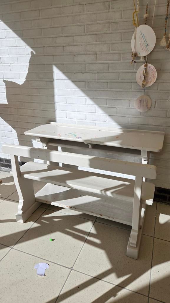 Houten kinderbureau met bankje, Huis en Inrichting, Ophalen, Hout, Kinderbureau