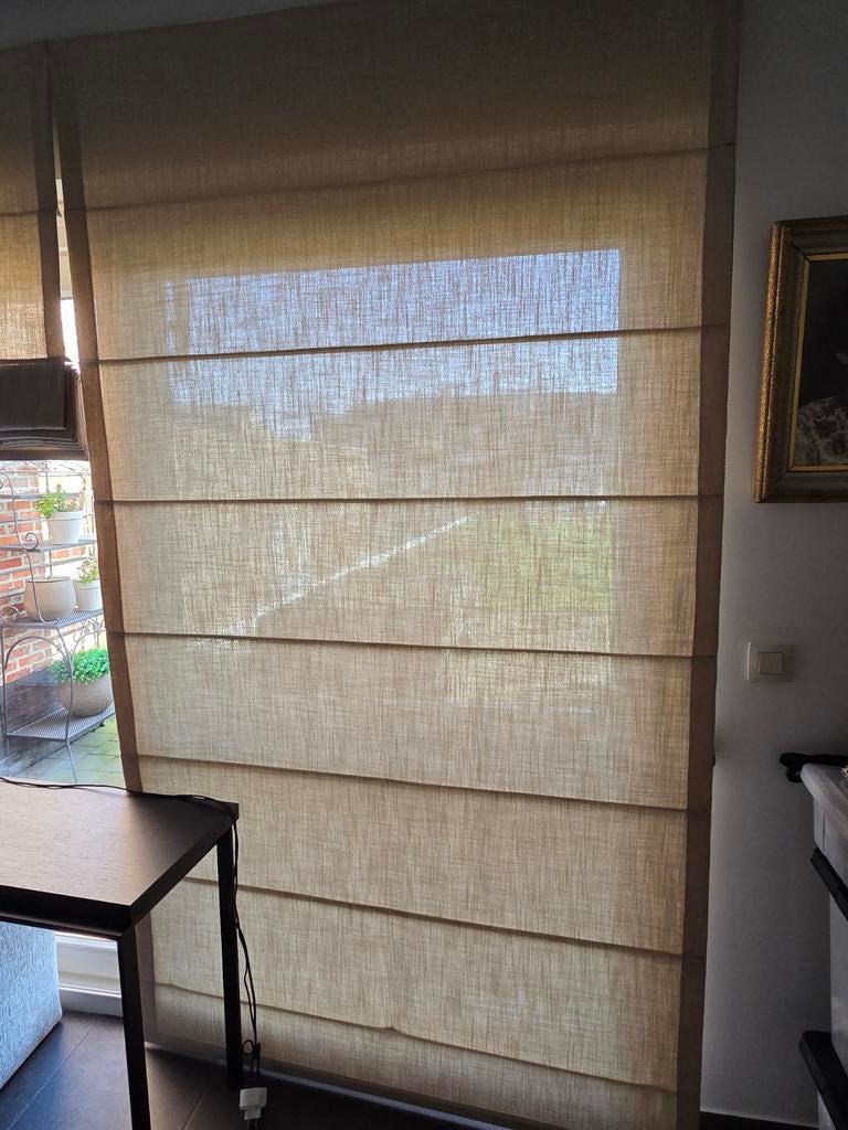 Rideaux beiges (systèmes à tirer) avec options assorties en, Neuf, 100 à 150 cm, Enlèvement, Noir