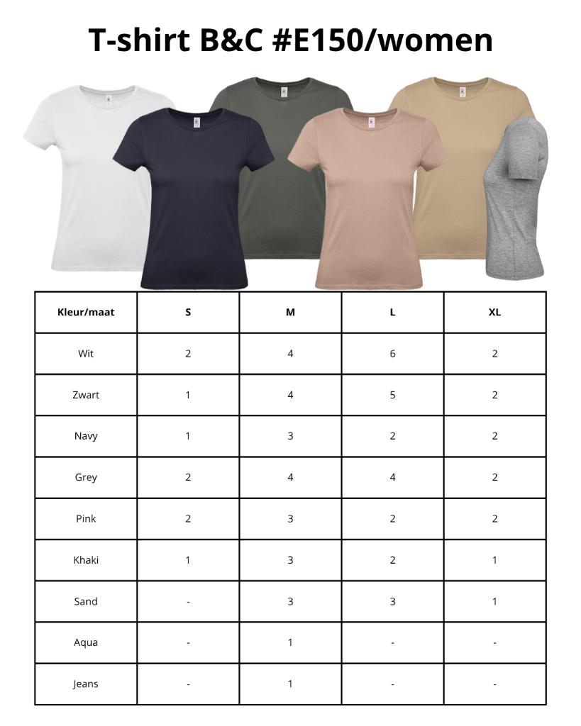 Stock truien en t-shirts B&C (voor sublimatie), Ophalen, Nieuw