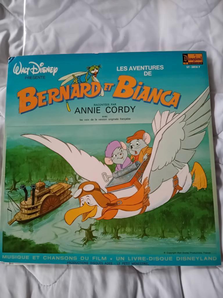 Livre Disque 33 Tours "Les Aventures de Bernard et Bianca", Collections, Enlèvement ou Envoi, Autres personnages, Neuf, Autres types