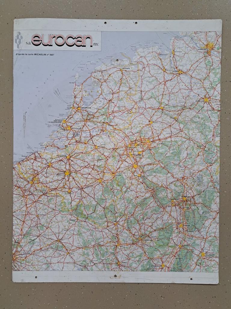 Plaque métallique vintage - Eurocan NV/SA - N987, Collections, Marques & Objets publicitaires, Enlèvement, Utilisé, Panneau publicitaire