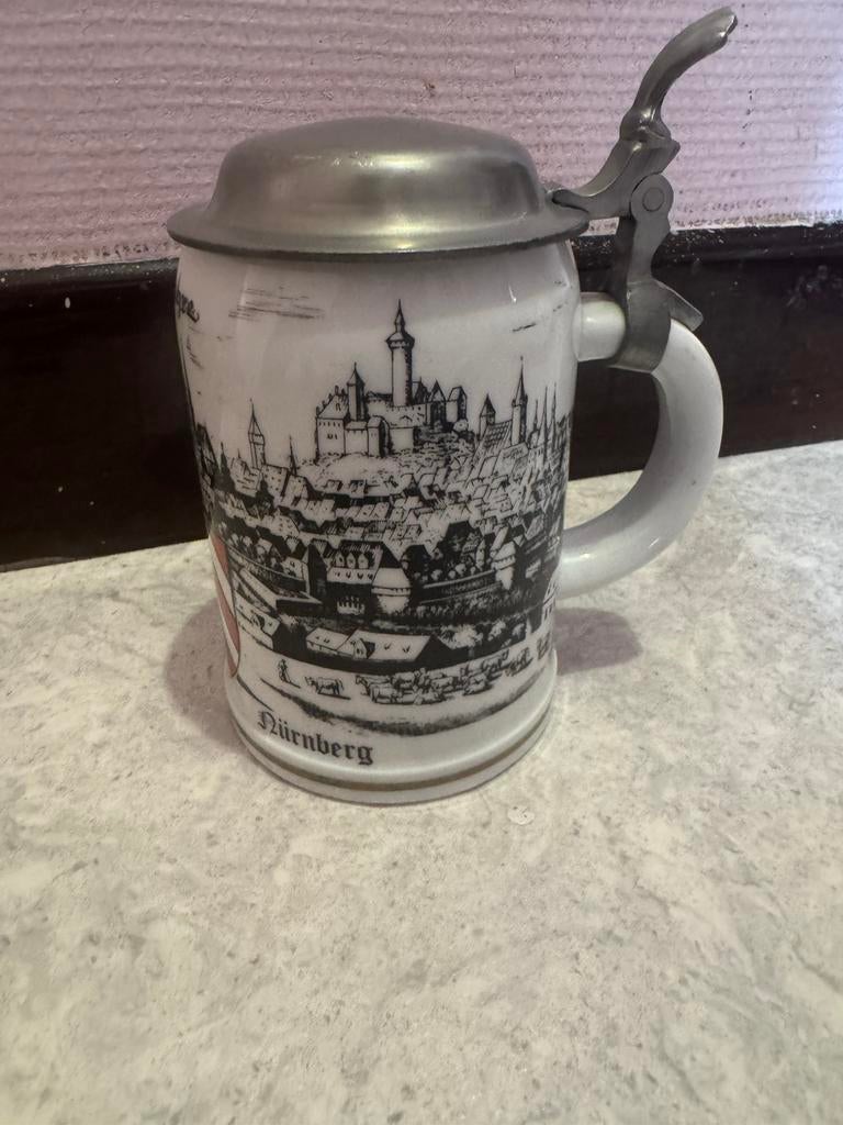 Chope à bière en céramique d'Allemagne vintage, Antiquités & Art, Enlèvement