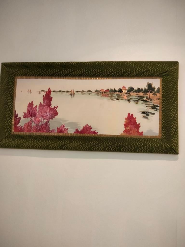 Héél speciale kader in fluweel., Antiek en Kunst, Ophalen