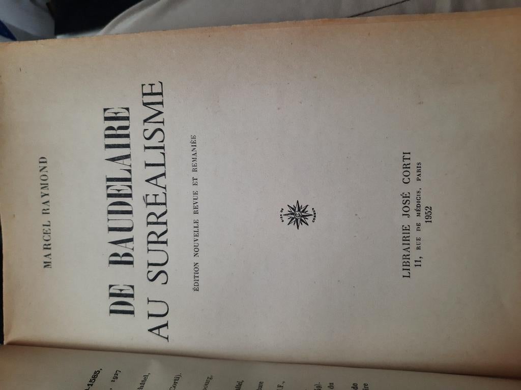 Marcel Raymond. De Baudelaire au surréalisme, Antiquités & Art, Enlèvement ou Envoi