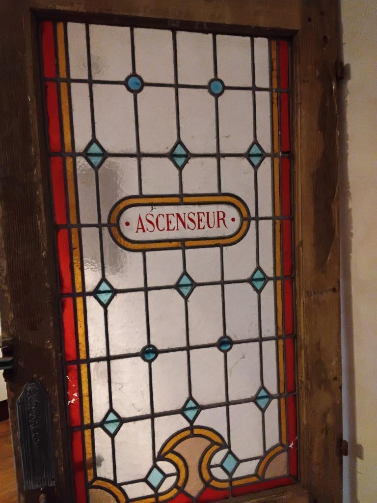 3 deuren met loodglas Ascenseur, Antiek en Kunst, Ophalen