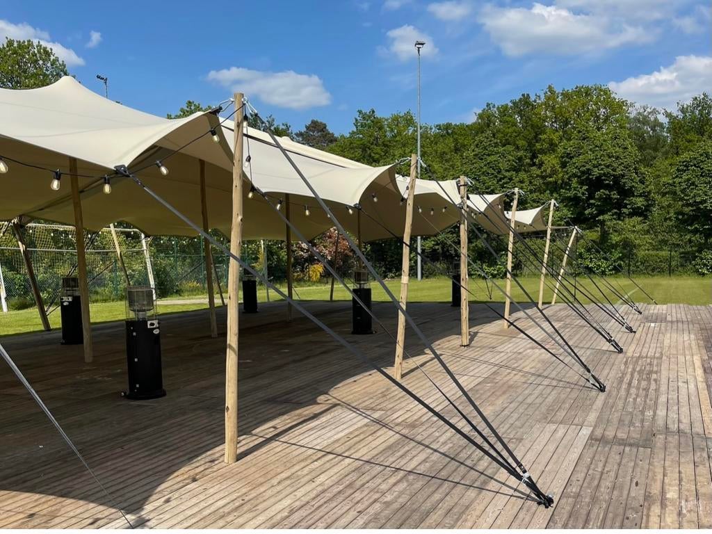 HUUR STRETCHTENT + installatie, Tuin en Terras, Partytenten, Zo goed als nieuw, Verzenden