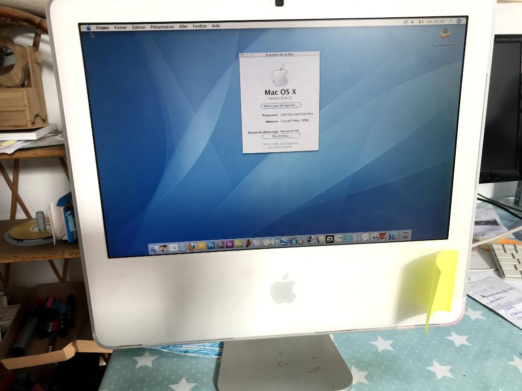 Apple iMac Core 2 Duo 1.83 17", Computers en Software, Apple Desktops, Ophalen, Gebruikt, Minder dan 4 GB, 17"