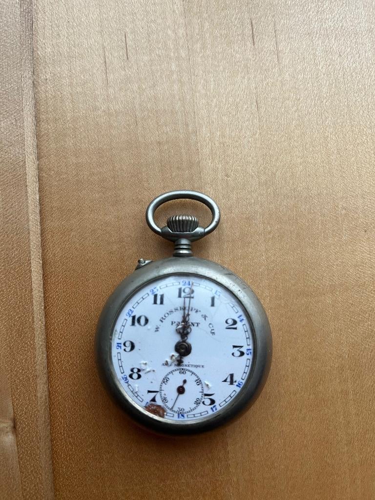 Oude zakhorloge Rosskopf, Handtassen en Accessoires, Horloges | Antiek, Verzenden, Zakhorloge