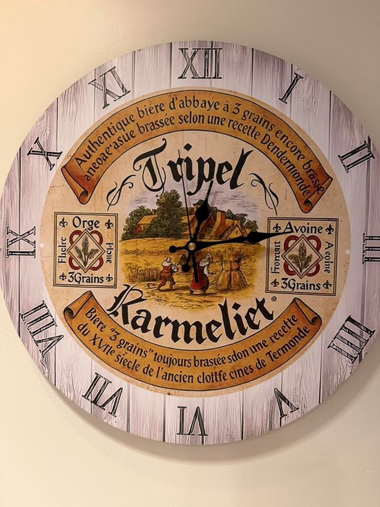 Grande horloge murale Karmeliet - 40 cm - vintage rétro, Enlèvement ou Envoi, Neuf, Analogique, Horloge murale