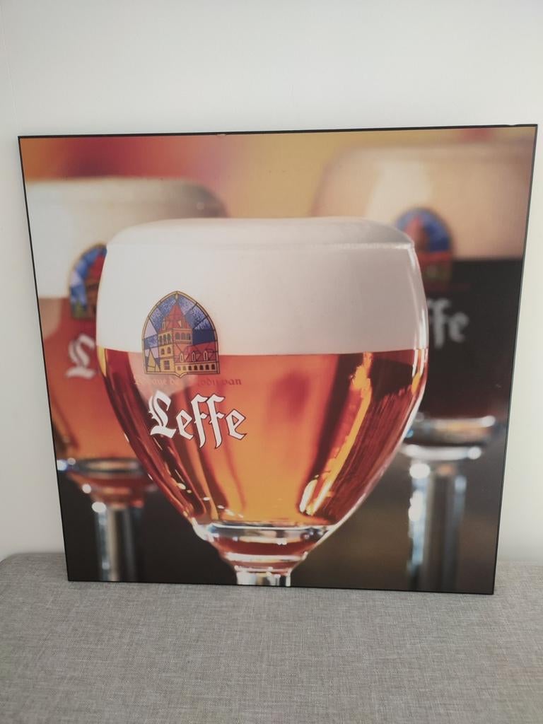 Très beau cadre publicitaire " Bière Leffe ", Enlèvement ou Envoi, Comme neuf, Photo ou Poster, 50 à 75 cm