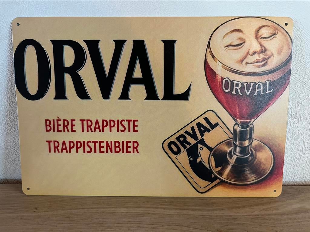 Metalen plaat van Orval, Verzamelen, Merken en Reclamevoorwerpen, Ophalen of Verzenden, Zo goed als nieuw