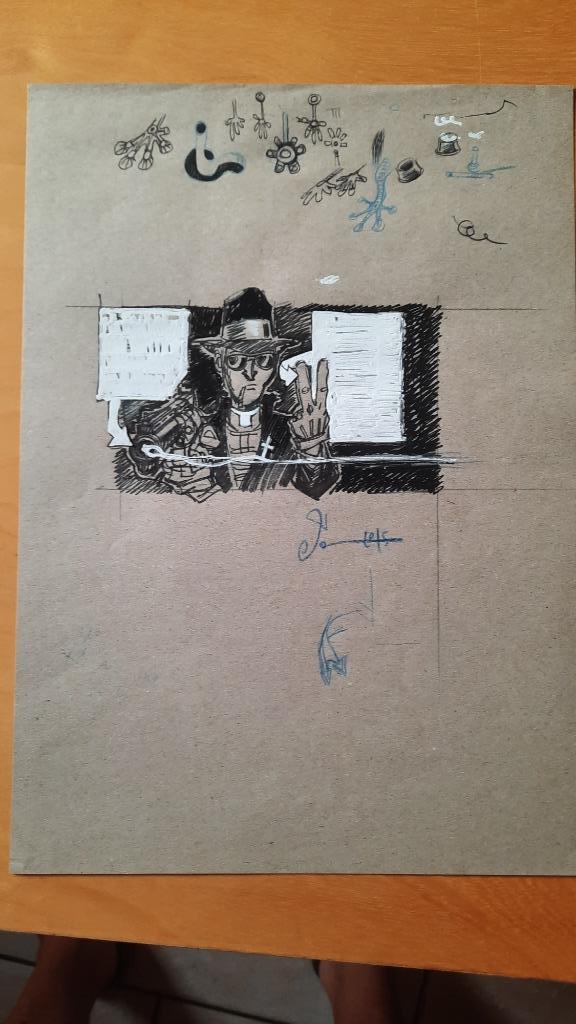 Soda, par Dan Verlinden, dessin original, Antiquités & Art, Enlèvement ou Envoi