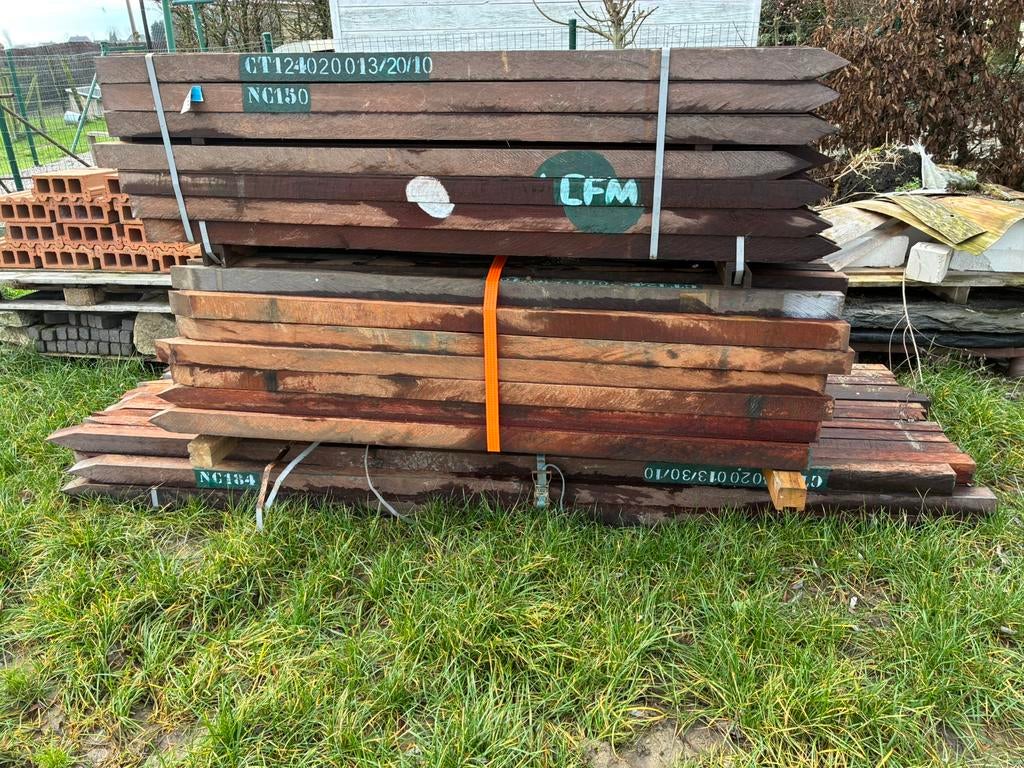 Palen Azobe, Tuin en Terras, Ophalen, Zo goed als nieuw, Palen