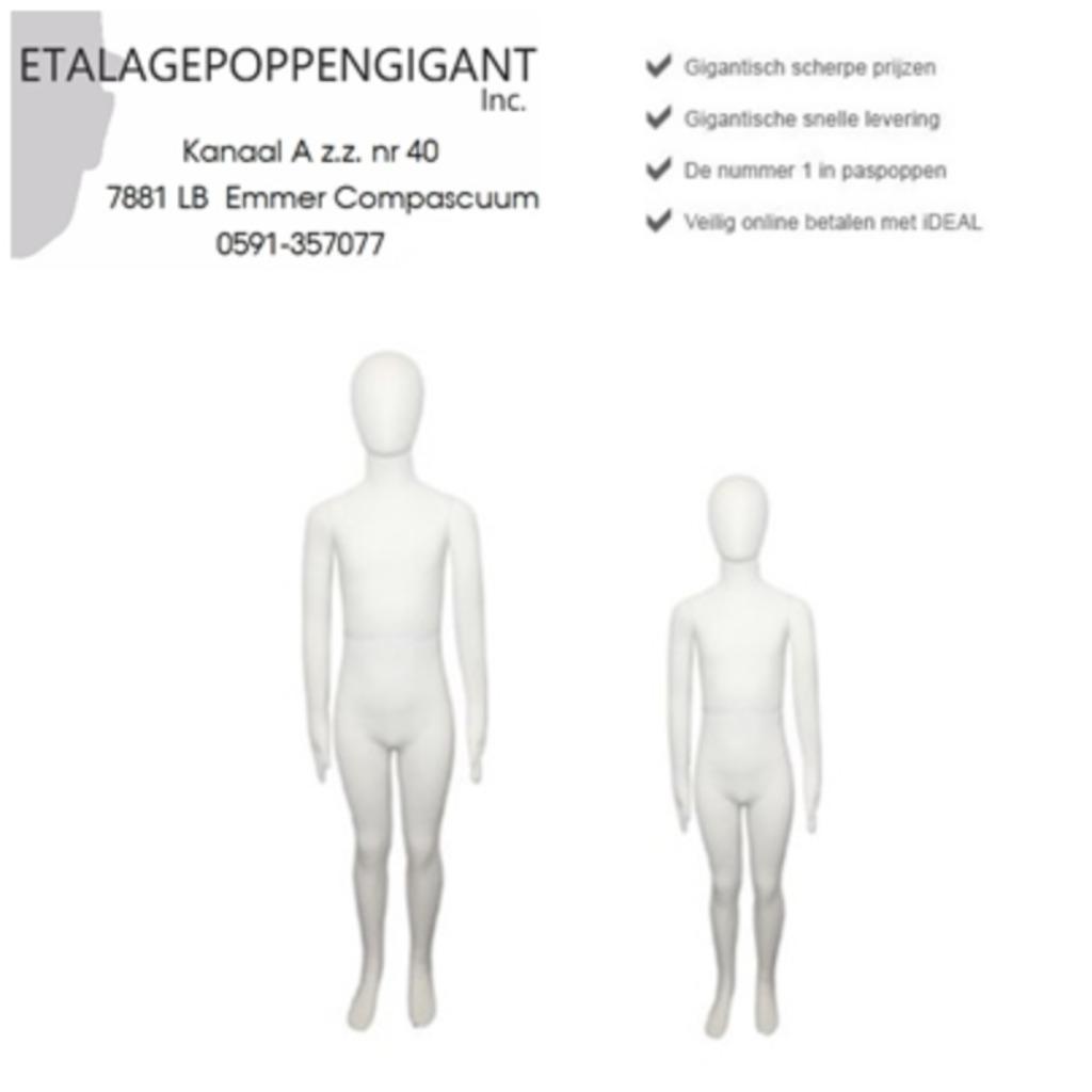 Kleine / Smalle Flexibele Etalagepoppen / Mannequins EPG, Ophalen of Verzenden, Nieuw, ETALAGEPOPPENGIGANT.NL