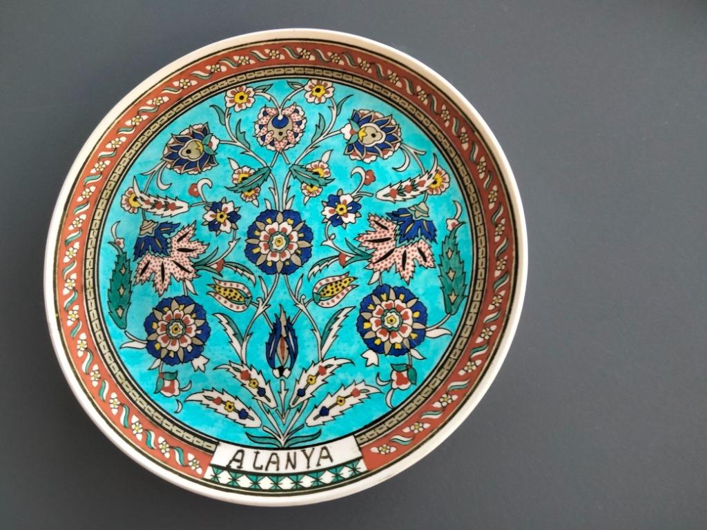 Zeer mooi bord „Elhamra çini Kotanya” Turkije 31cm, Ophalen of Verzenden