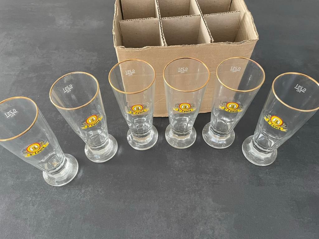 6 verres Saint-Louis 25cl, Enlèvement, Comme neuf