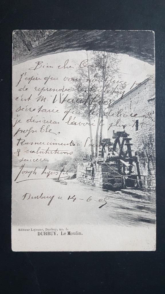 Carte postale Moulin à eau Durbuy Le Moulin, Collections, Cartes postales | Belgique, Enlèvement ou Envoi, Avant 1920, Affranchie