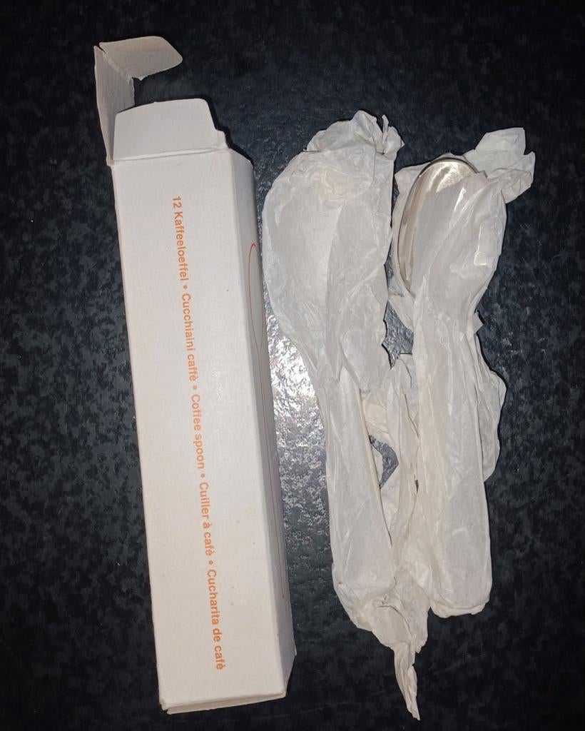 Cuillères à café neuves, Ophalen, Nieuw, Inox of Chroom, Los bestek