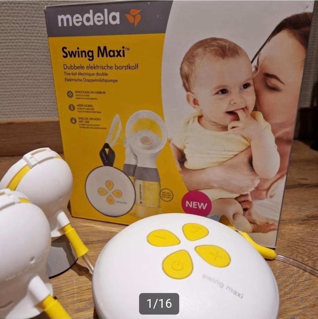 Medela Borstkolf Swing Maxi - electr. opladen - incl bh&acc., Enlèvement, Utilisé, Tire-lait