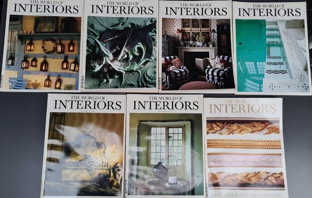 Ancien mensuel Le monde des intérieurs, 1990, 7 pièces, Livres, Art & Culture | Architecture, Utilisé, Architecture général, Enlèvement ou Envoi