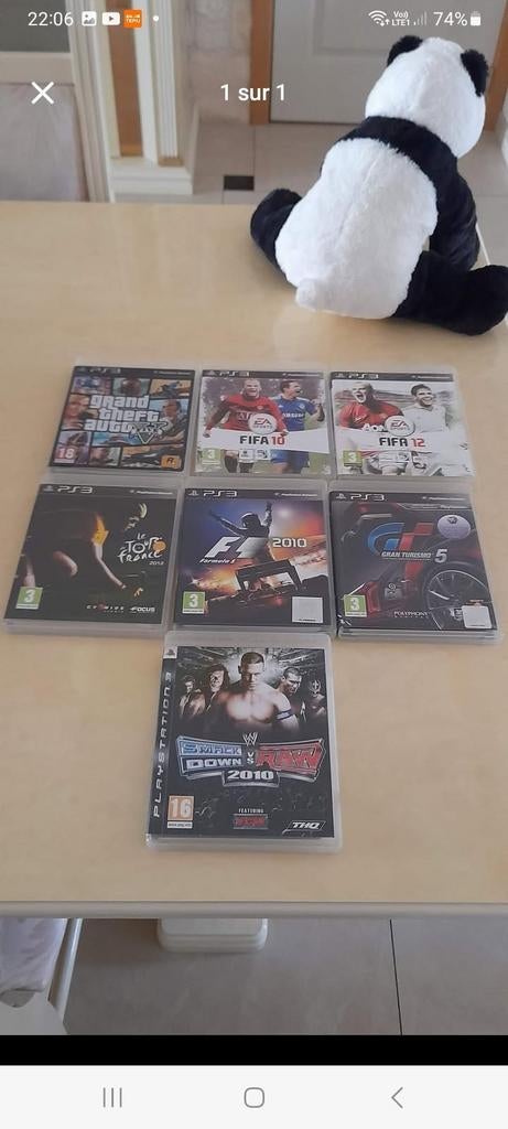 1 Gta5 vendu, Gran turismo 5 vendu, Formula 1vendu, Smak dow, Enlèvement ou Envoi, Comme neuf