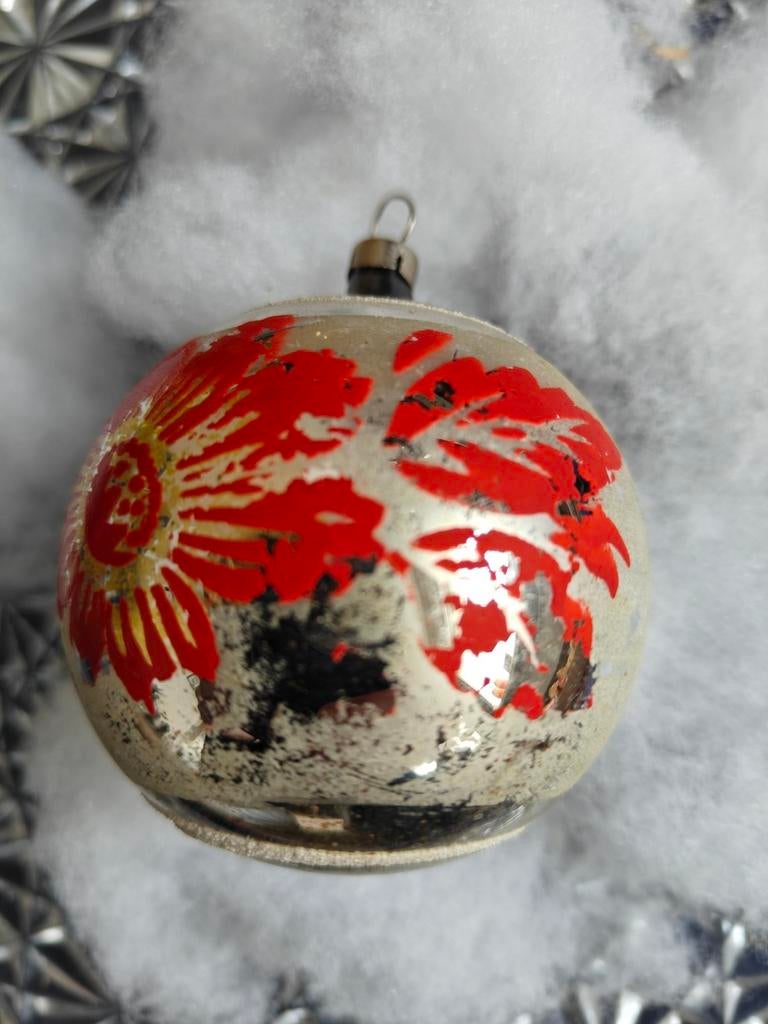 oude kerstbal, Ophalen of Verzenden, Gebruikt