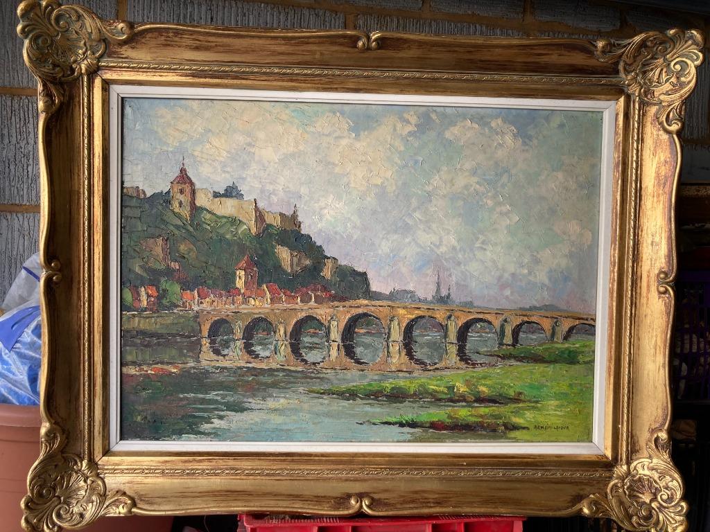 TABLEAU PONT DE JAMBES d’ Armand Lacour, Antiquités & Art, Art | Peinture | Classique, Enlèvement