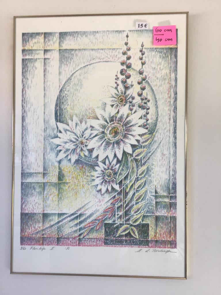 mooie gravure van 60 cm op 40 cm voor 15 euro, Antiek en Kunst, Kunst | Etsen en Gravures, Ophalen of Verzenden