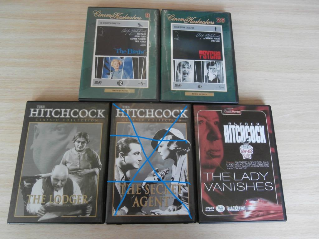 dvd hitchcock-diverse dvd's-zie lijst, Cd's en Dvd's, Ophalen of Verzenden, Gebruikt