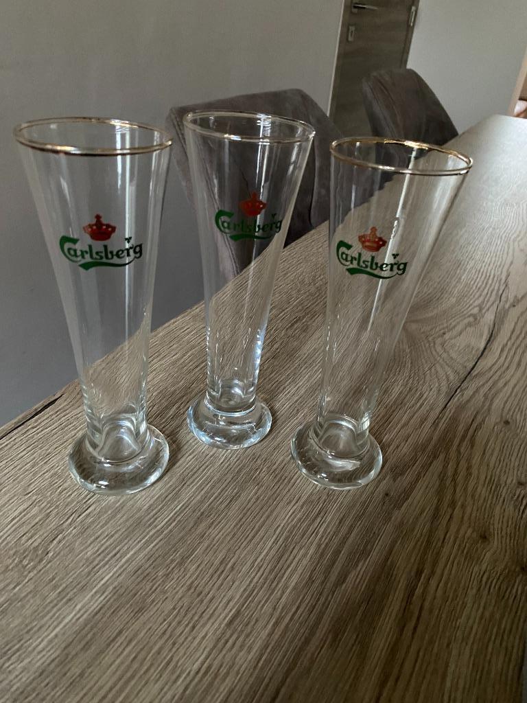 set de 3 verres Carlsberg, Enlèvement ou Envoi, Comme neuf, Verre à bière