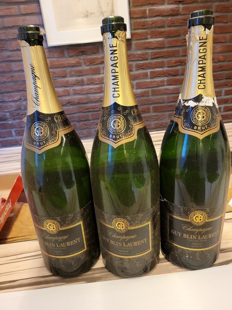 Champagneflessen Guy Ghlin 3l 3 stuks, Collections, Enlèvement ou Envoi