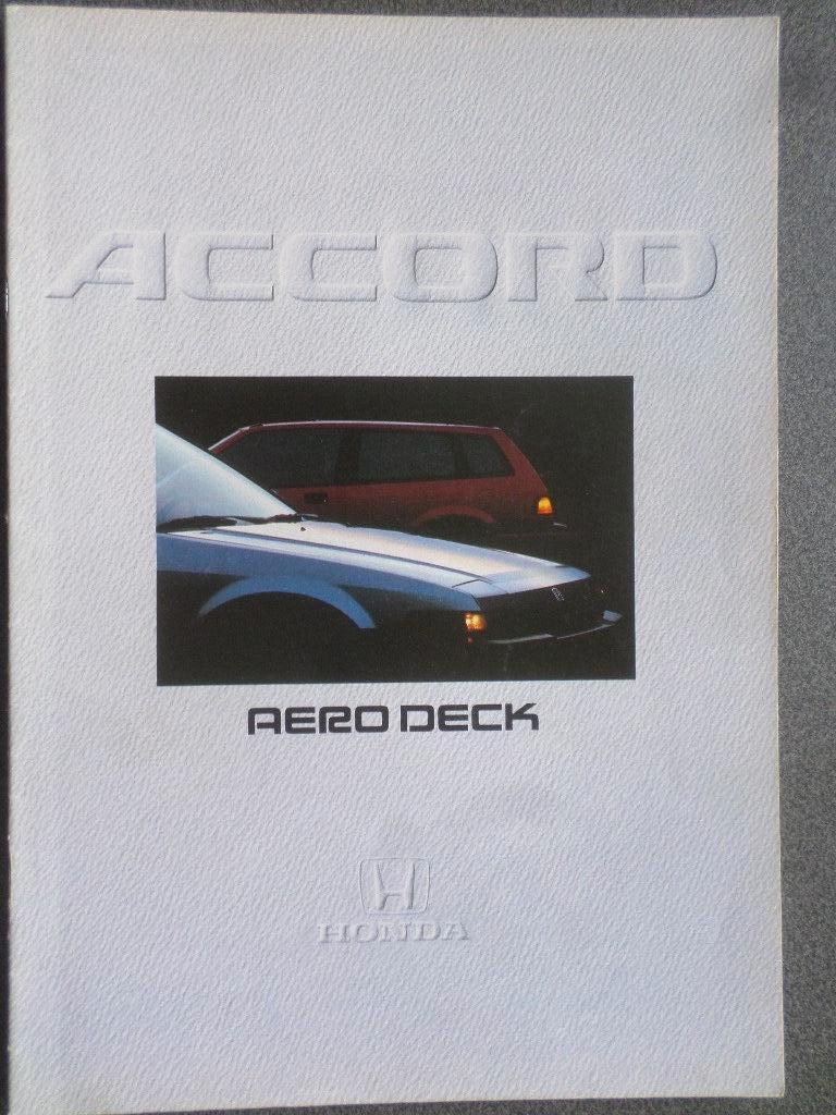 Honda Accord Aerodeck 1986 brochure, Ophalen of Verzenden, Honda