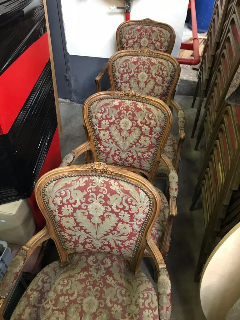 4 antieke zetels Louis XV stijl, Ophalen