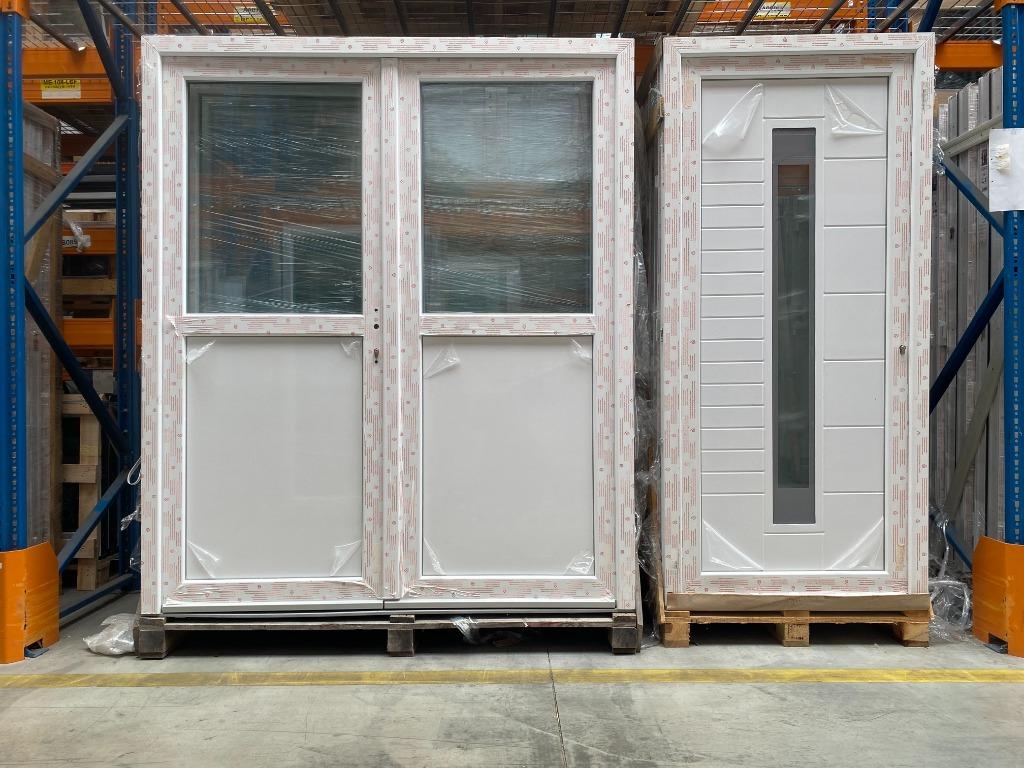 kunststof schuifraam, kunststof deur, draaikiep raam, vast, Kunststof, Ramenhal, Ophalen of Verzenden, Inclusief glas