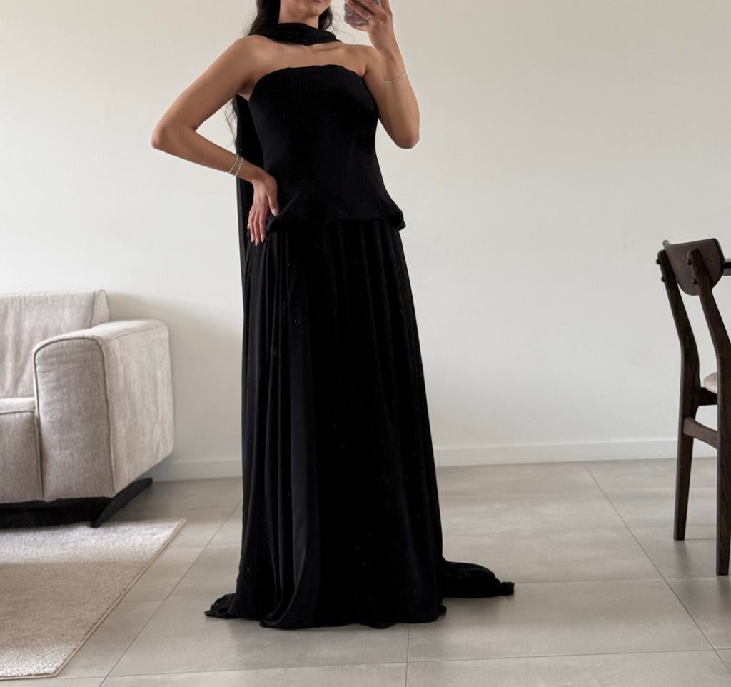 gala jurk, Kleding | Dames, Jurken, Ophalen, Zwart, Zo goed als nieuw, Maat 36 (S)