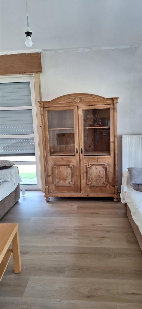 Antieke grenen bibliotheek kast, Antiek en Kunst, Ophalen