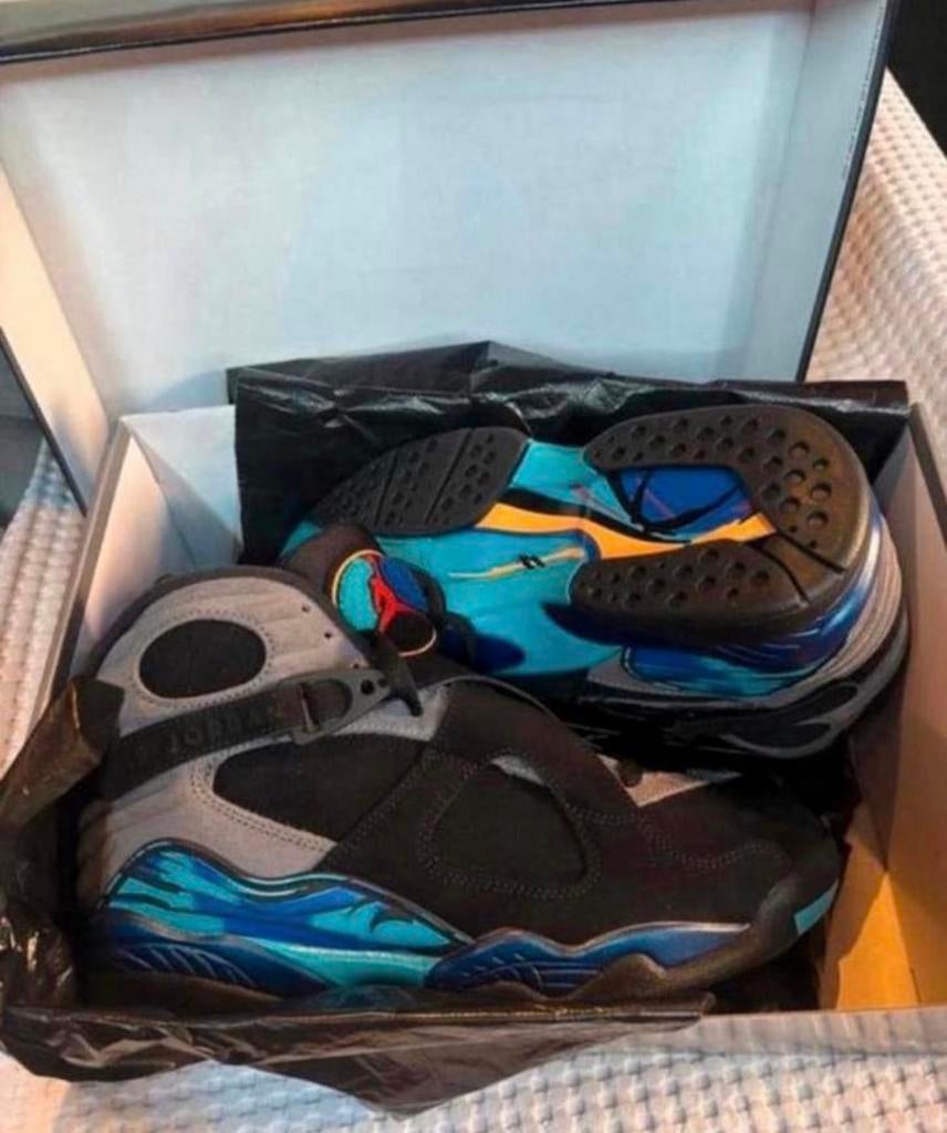 Nike Air Jordan 8 “Aqua” size 42, Kleding | Heren, Ophalen, Zwart, Nieuw, Sneakers