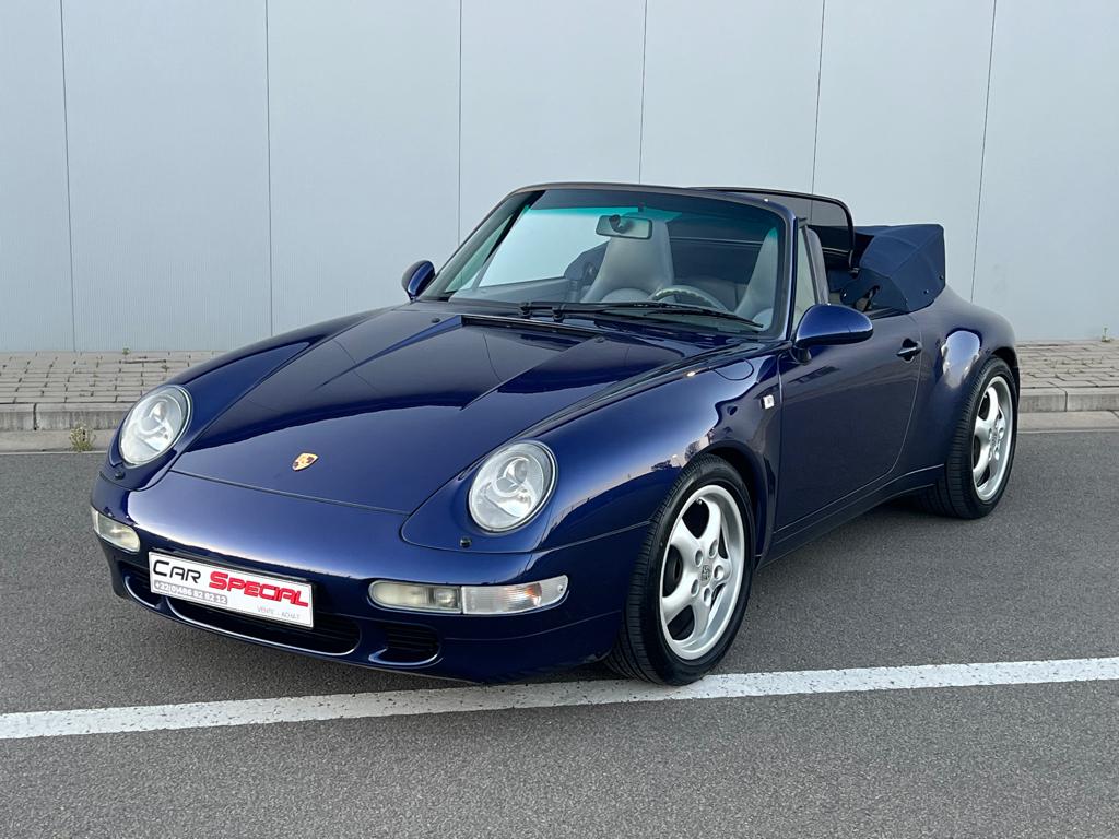 993 Cabrio, Auto's, Porsche, Achterwielaandrijving, Cabriolet, Blauw, Leder